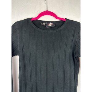 Rafaello Jeans Small Black Ribbed Long Sleeve Top